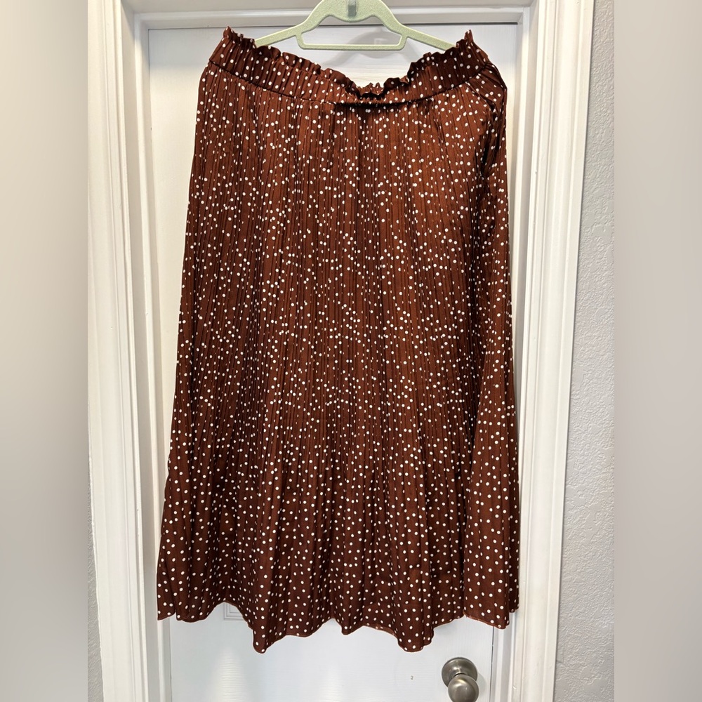 Brown Polka Dot Skirt